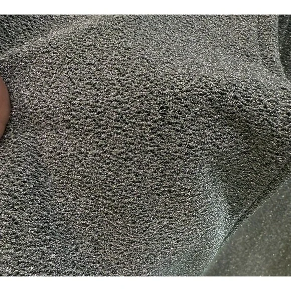 Women's H&M Sliver Metallic Sparkle Flare Leg Pull On Pants Size Medium - Picture 6 of 9